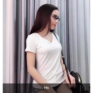 Áo thun cổ tim đủ 4 màu_U9762