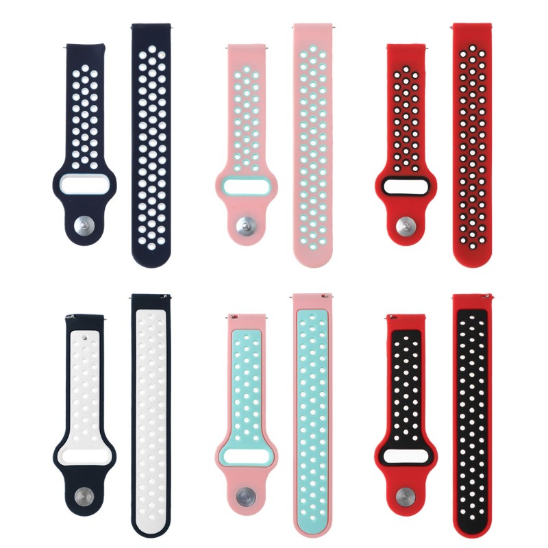 Dây Đeo Thay Thế Chất Liệu Silicon Màu Trơn Cho Xiaomi Huami Amazfit Bip Ticwatch2 Gear Sport Weloop