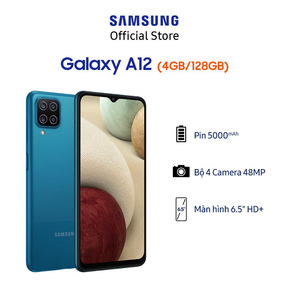 V - Điện Thoại Samsung Galaxy A12 (4GB/128GB) - Hàng Chính Hãng
