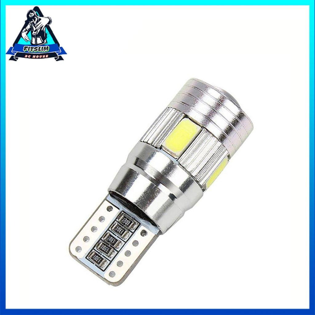 Bóng đèn led T10 5630 6SMD W5W 12V gắn đuôi xe hơi