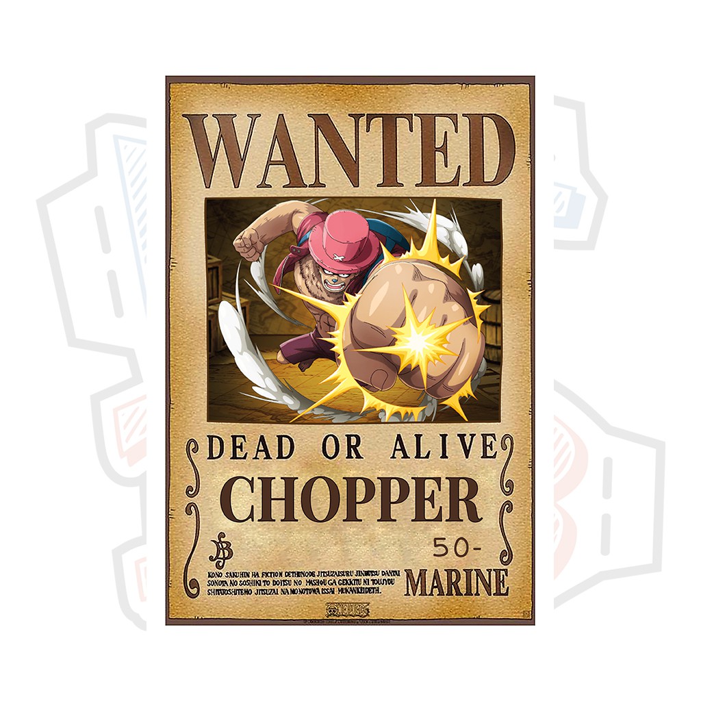 Poster truy nã Tony Tony Chopper ver 2 - One Piece