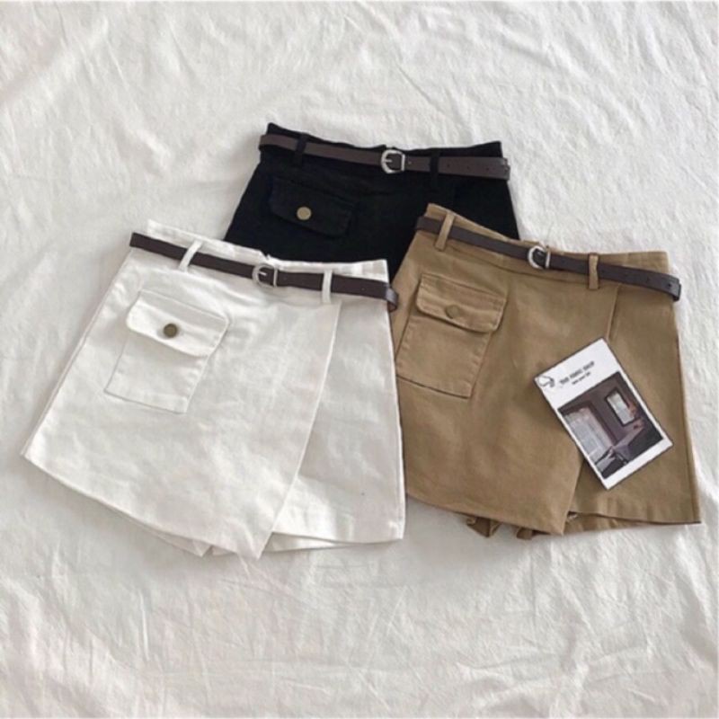 Quần giả váy cạp cao