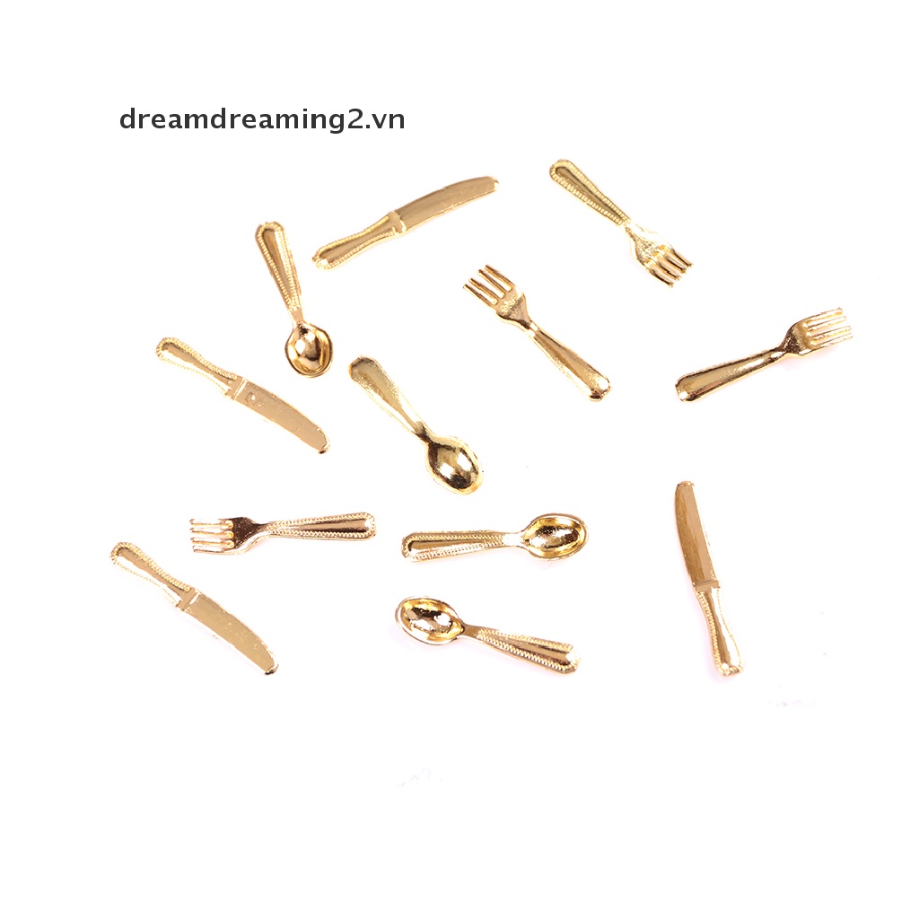 Bộ 12 Dao Và Nĩa mini Trang Trí Nhà Búp Bê