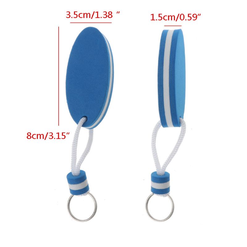 Móc Chìa Khóa Nổi Hình Oval Bằng Xốp 5 Màu Tùy Chọn