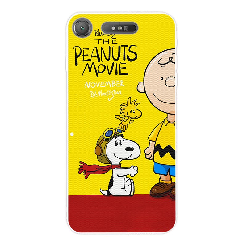 Ốp điện thoại silicon nhựa dẻo in hình Snoopy dành cho Sony C3 XZ XZ1 XZ2 XZ3 XZ4 Z3 M4 Z5 Compact Mini Premium