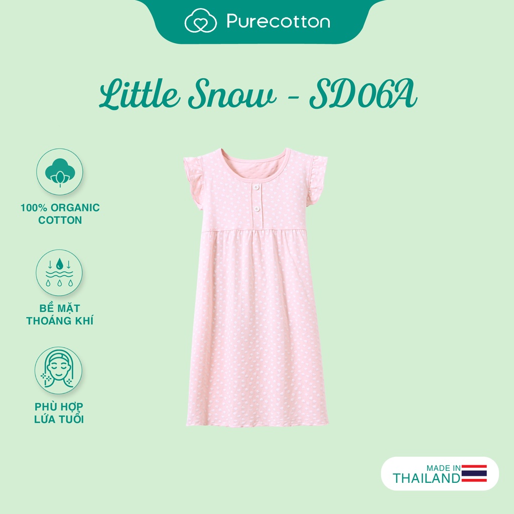 Váy ngủ mùa hè cho bé gái Pure Cotton chất liệu cotton cao cấp PC043
