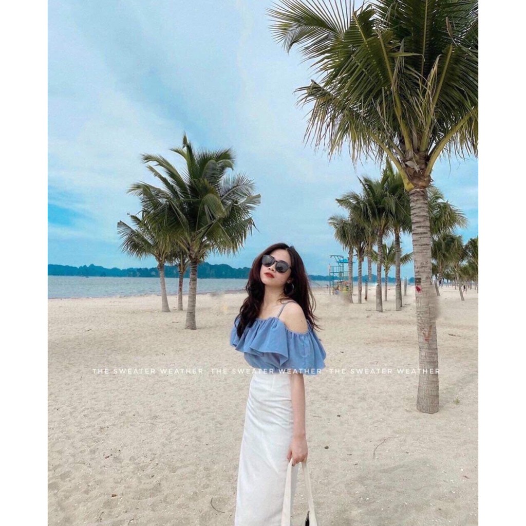 [Mã WAMT1505 giảm 10K đơn 0K] SÉT ĐI BIỂN ÁO 2 DÂY XẾP BÈO VÀ CHÂN VÁY THỜI TRANG NỮ VALKYRE SEE80 | BigBuy360 - bigbuy360.vn