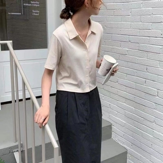 Áo Croptop polo có khuy A-3F196