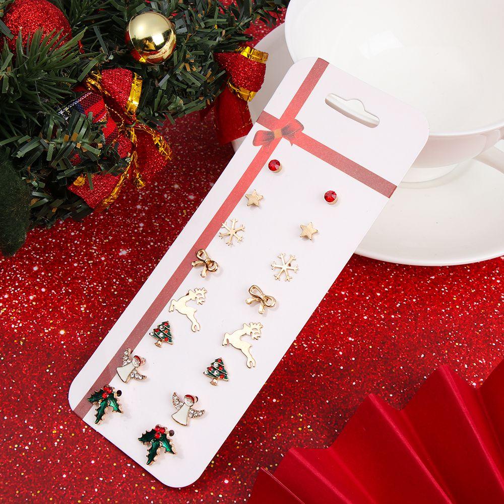 Set 8 Đôi Bông Tai Chủ Đề Giáng Sinh Cho Nữ