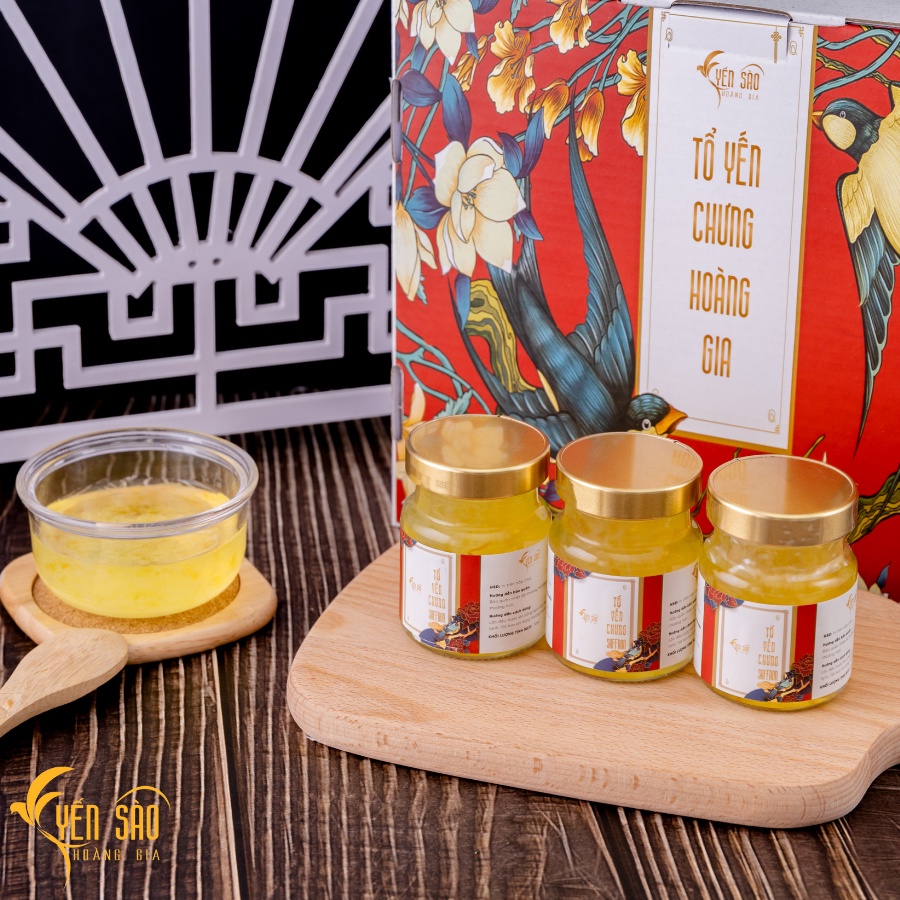 Yến Sào Hoàng Gia Tổ yến chưng nguyên chất Saffron 70ml