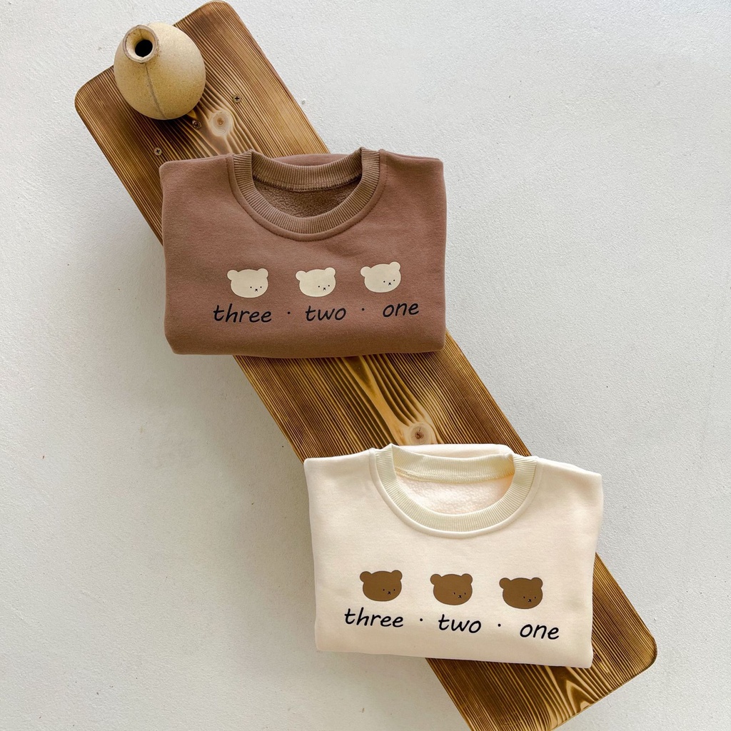 Bộ áo liền quần hình chú gấu dễ thương xinh xắn cho trẻ sơ sinh 0-2 tuổi