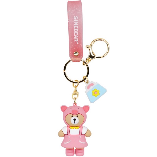 [Kèm Quà Tặng] Móc khóa con heo gấu sinebear