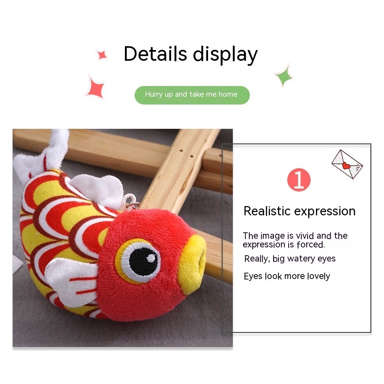 Móc Khóa Hình Cá Koi Nhồi Bông Dễ Thương