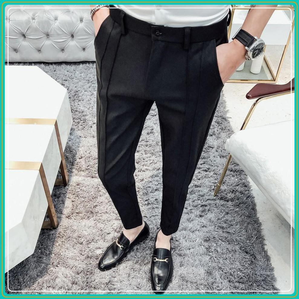 Quần tây - Quần âu nam cao cấp - Dáng côn trẻ trung, chất vải tuyxi mềm mịn, dầy dặn, không xù, không nhăn(Chat Tuyxi) | BigBuy360 - bigbuy360.vn