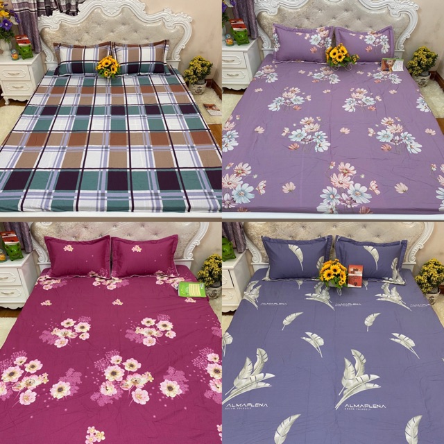 [ Xả KHO] Ga và 2 vỏ gối COTTON HÀN( nhắn tin chọn mẫu cho shop)