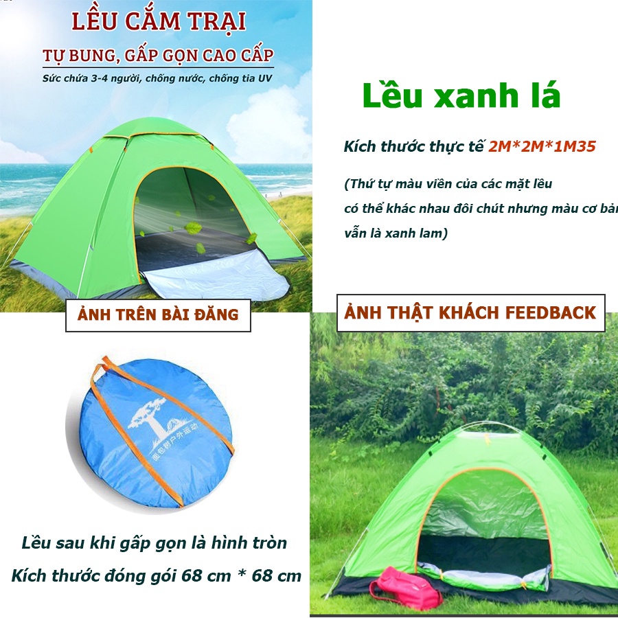 Lều Cắm Trại Dã Ngoại Du Lịch Đi Phượt ,Chống Muỗi Tránh Gió Tránh Mưa