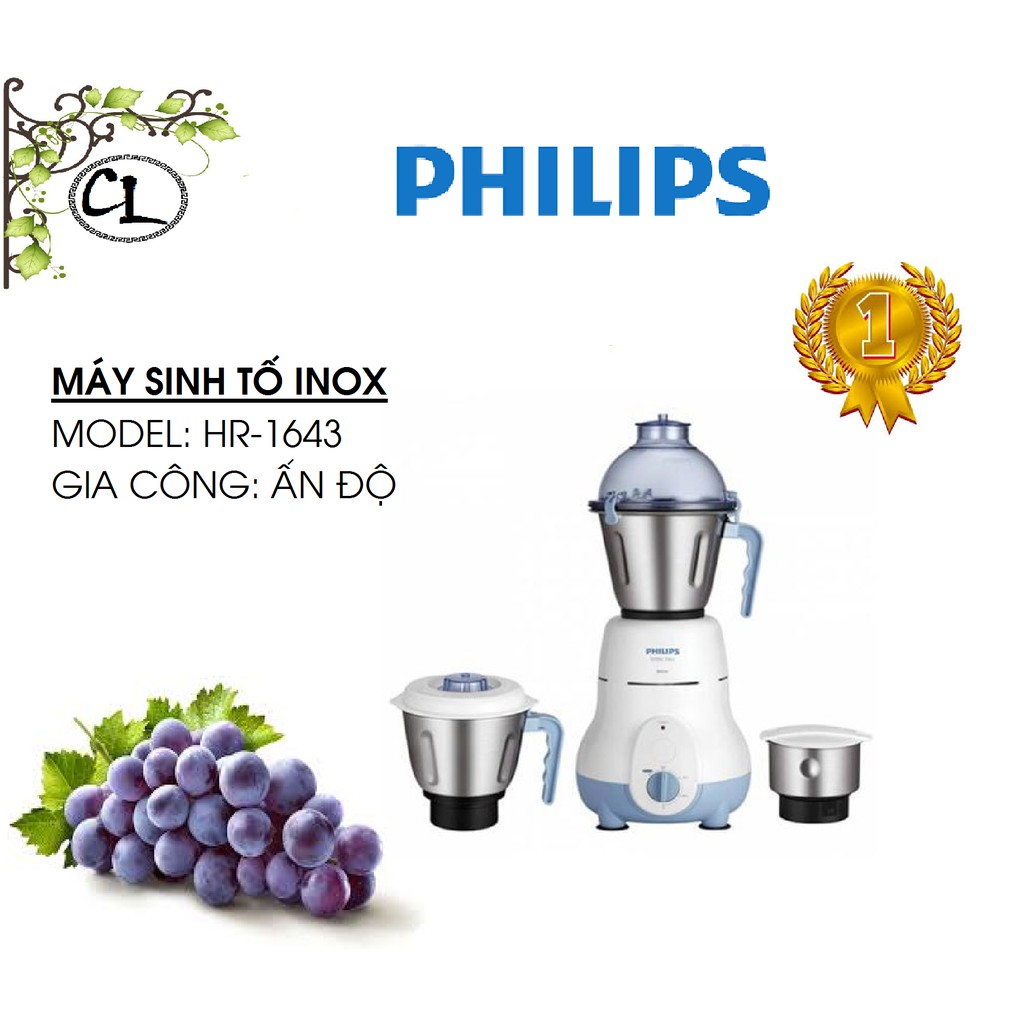 Máy xay thực phẩm Philips HL1643- Hàng nhập khẩu