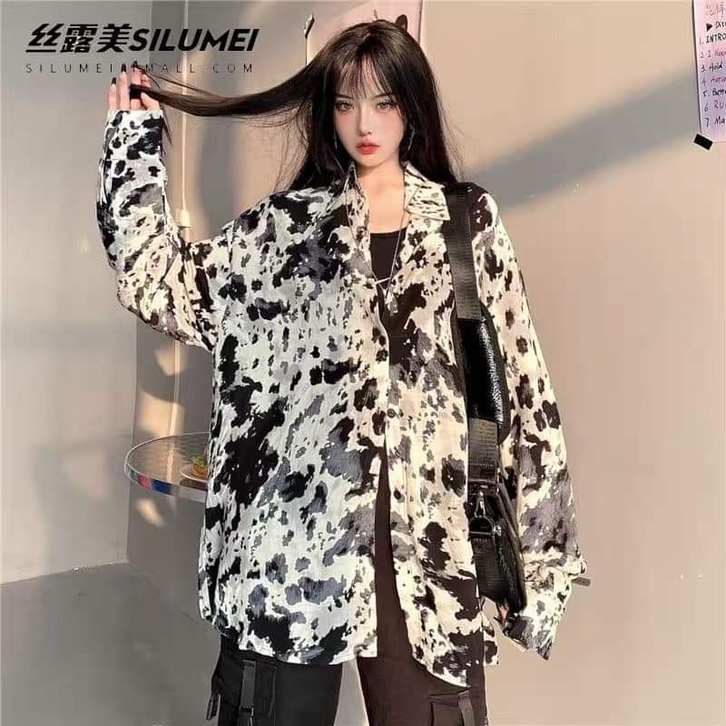 Áo sơ mi loang bò sữa KA65