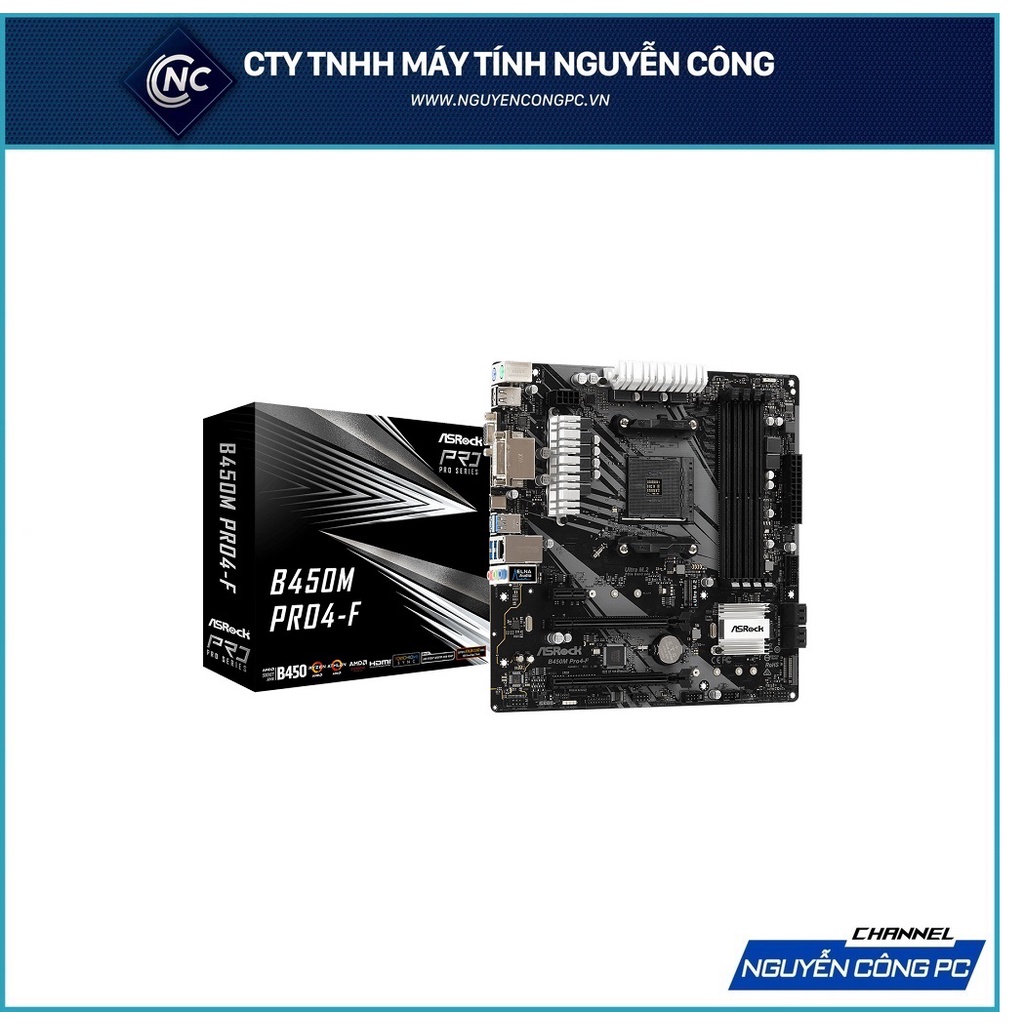 [Mã 55ELSALE1 giảm 7% đơn 300K] Mainboard Asrock B450M Pro4-F