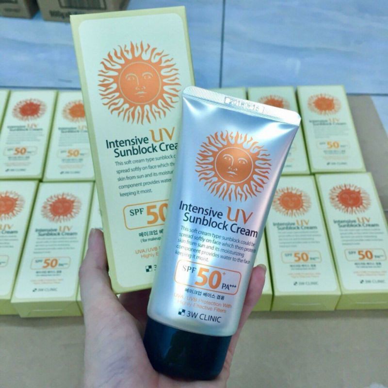 Kem chống nắng 3W Clinic UV Sunblock Cream SPF 50+ PA+++ 70 ml