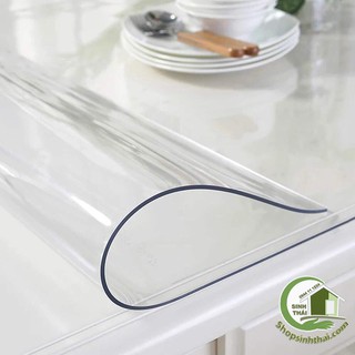 [ Dày 3 mm ] Tấm nhựa dẻo trong suốt - [ 50cm x khổ 1,2m ] kính nhựa làm màn che, vách ngăn, trải bàn