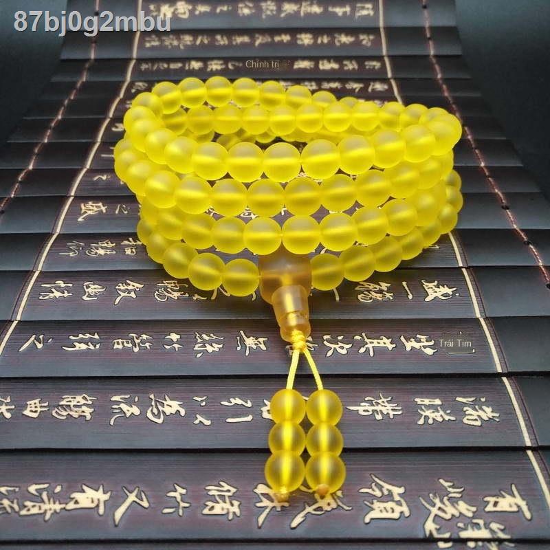Phương pháp cổ xưa cũ của Nepal chuỗi tràng hạt thủy tinh 10mm làm bằng tay thực hành 108 vòng