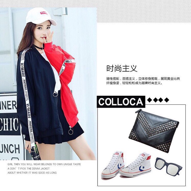 Áo khoác 2 màu tay dây | BigBuy360 - bigbuy360.vn