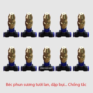 Béc phun sương dập bụi chống tắc kết nối ống 8mm