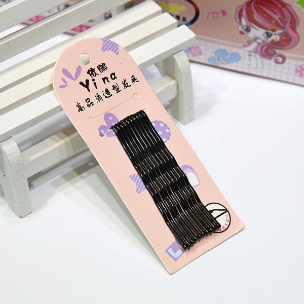 Kẹp tăm đen sơn tĩnh điện cao cấp kẹp tóc mái kẹp tóc cô dâu kích thước 4.7cm và 5.7cm phong cách Hàn Quốc