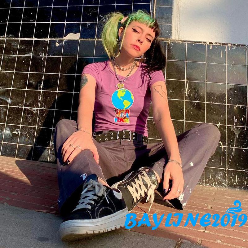 Áo Thun Nữ Ngắn Tay Cổ Tròn Hở Eo Quyến Rũ