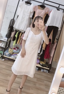 Váy cúc trắng siêu hot