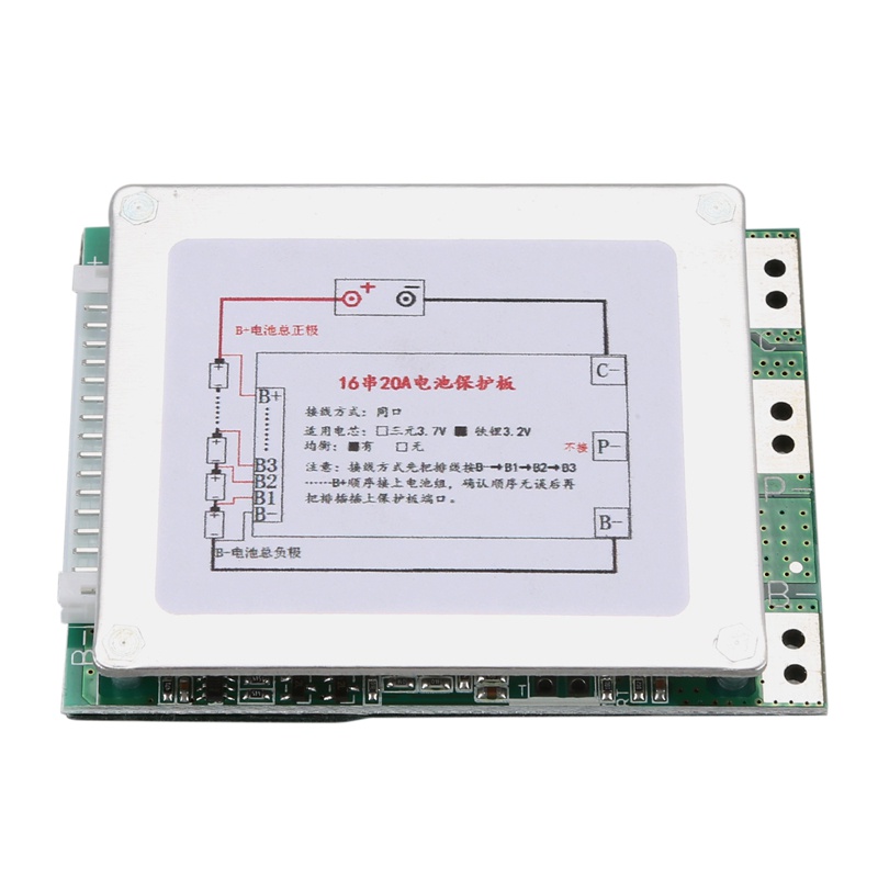 Bảng Mạch Bảo Vệ Pin 16s 48v 20a 18650 Lifepo4