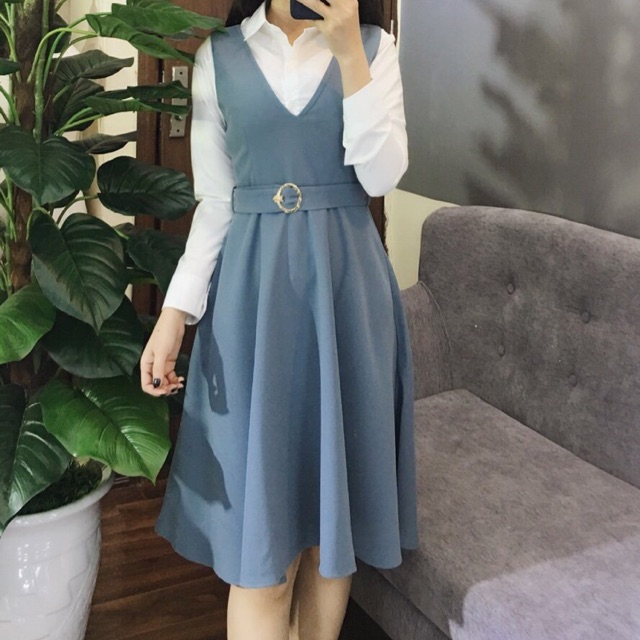 Váy thu đông ( yếm xoè )