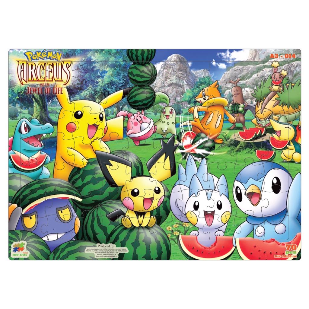 (Combo 4) Combo 05 Tranh Xếp Hình Minh Châu 70 Mảnh A3 – Chủ Đề Hoạt Hình – Đồ Chơi Trí Tuệ Cho Bé Từ 3 Tuổi (26x36cm)