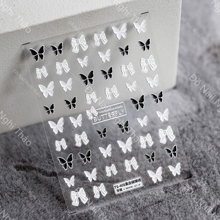 Sticker nail lụa nơ 5D LADURA