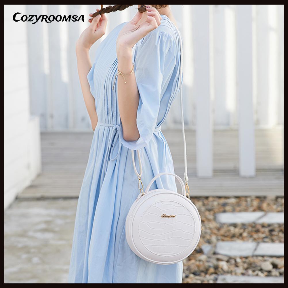 Túi Xách Da Pu Dạng Tròn Thời Trang Cho Nữ