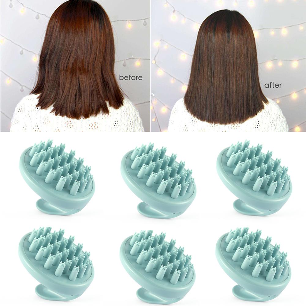 Bàn Chải Gội Đầu Bằng Silicone Thoải Mái Lưu Thông Máu Ngăn Rụng Tóc