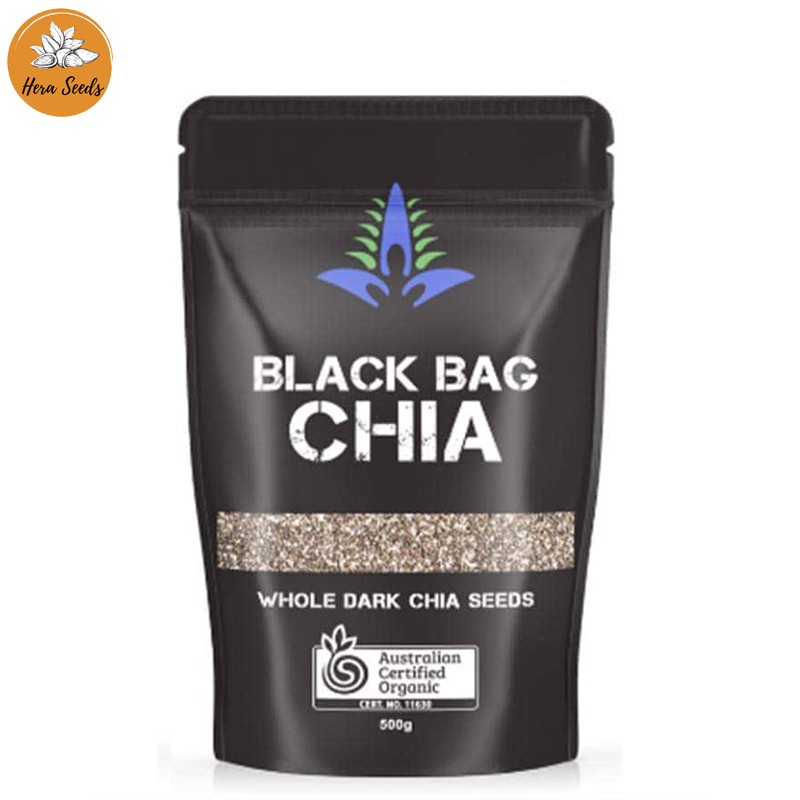 Hạt Chia ÚC BLACK BAG CHIA 500g - Hàng Chuẩn - Date mới.