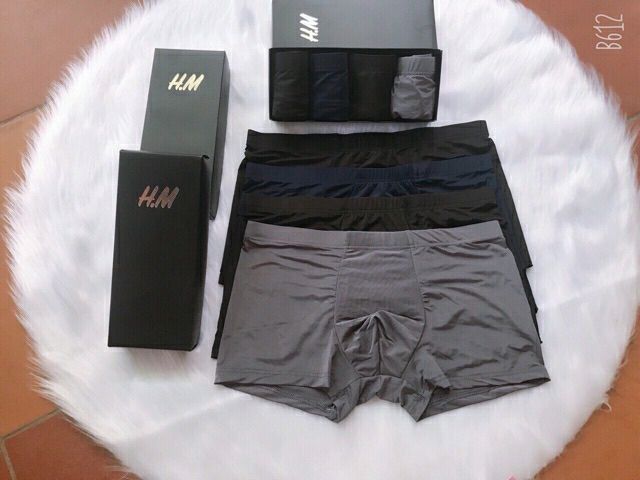 Hộp 4 quần lót đùi nam vải đúc lạnh cao cấp
