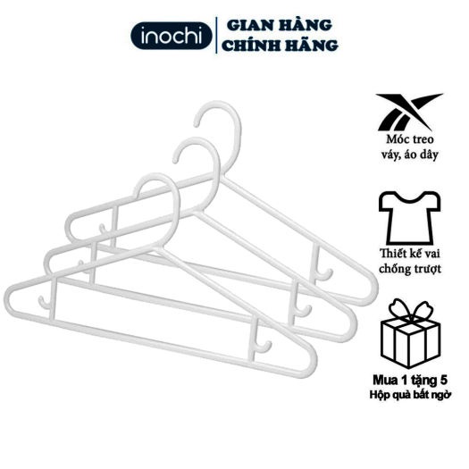 Móc quần áo mỏng Hara 184 Nhựa INOCHI bền đẹp - set 10