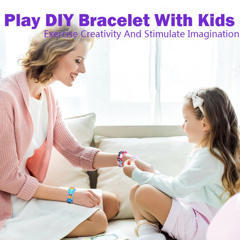 Vòng Tay Lego Hoạ Tiết Chấm Bi Có Thể Điều Chỉnh Độ Dài Dành Cho Trẻ Em DIY