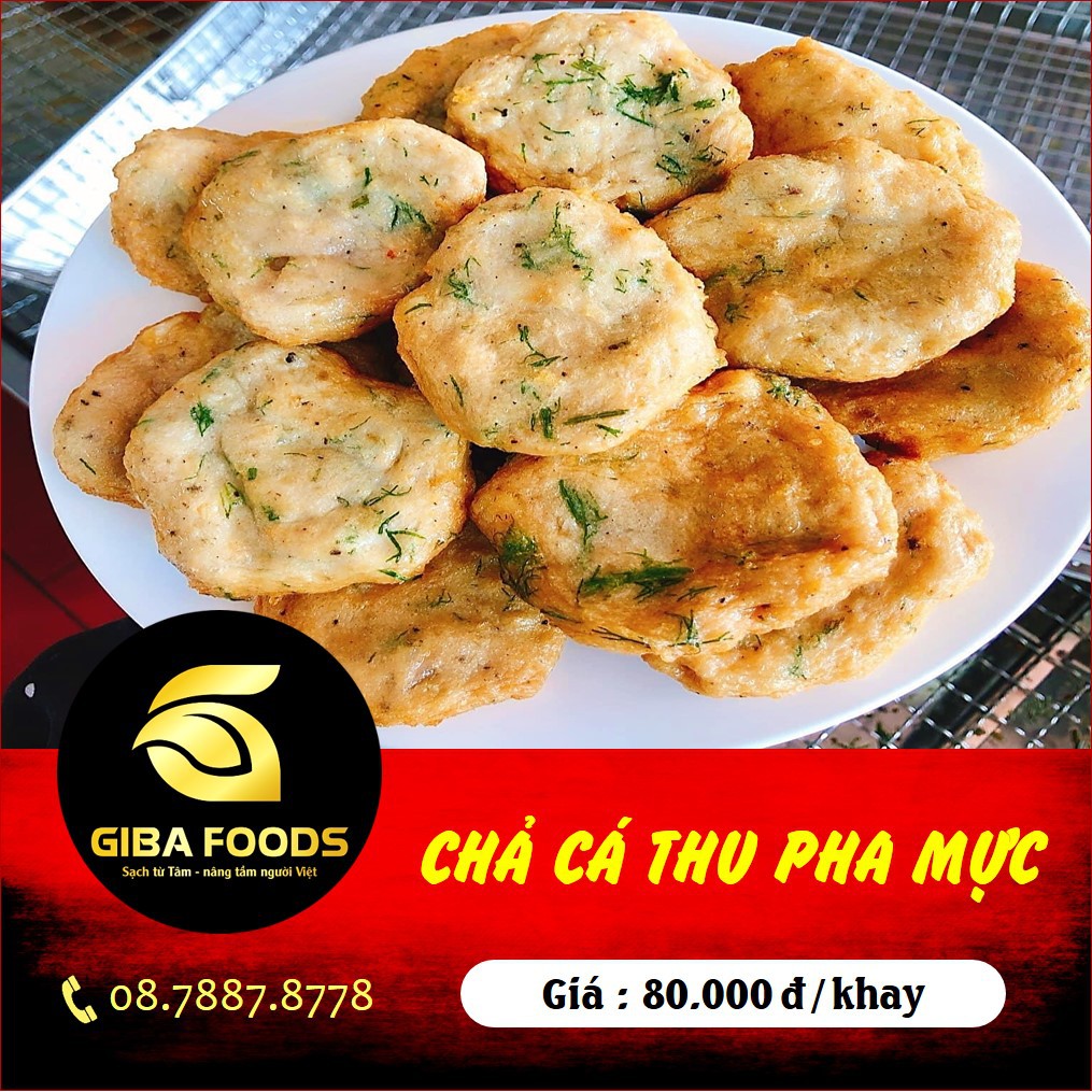 GIBAFOODS - SỈ/LẺ - CHẢ CÁ THU PHA MỰC/ Khay 350gr | BigBuy360 - bigbuy360.vn
