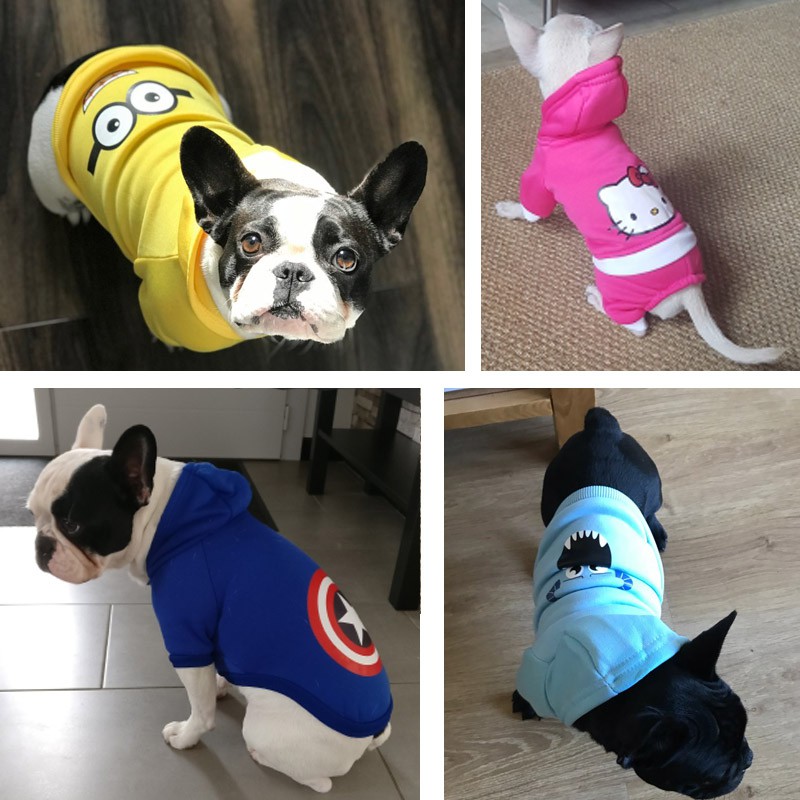 Áo hoodie cho chó cưng mặc vào mùa thu và mùa đông hoàn toàn bằng cotton