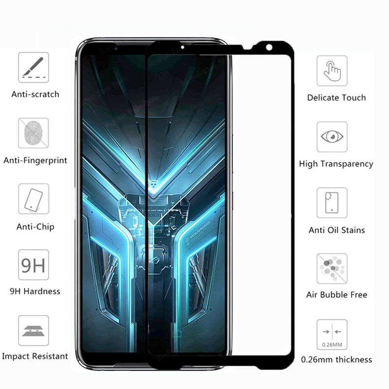 Kính Cường Lực 9h Bảo Vệ Toàn Màn Hình Cho Asus Rog Phone 3 Zs661Ks / Asus Rog Phone 5