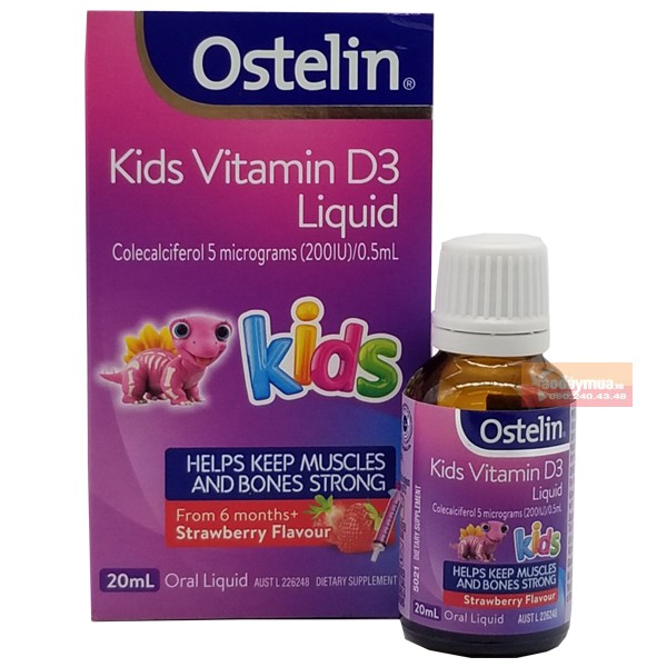 Bổ Sung Vitamin D Dạng Nước Cho Bé Ostelin Vitamin D Liquid Kids 20ml Của Úc