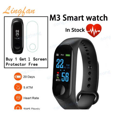 Đồng Hồ Thông Minh Đa Năng Theo Dõi Tình Trạng Sức Khỏe m3plus ip67