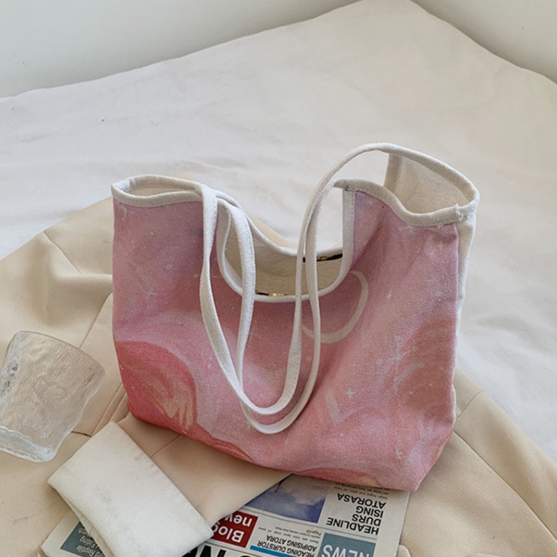 Túi Xách Canvas Họa Tiết Tranh Sơn Dầu Phong Cách Retro