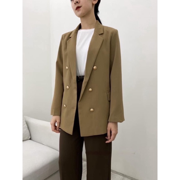 [ Sẵn -Ảnh thật ] Áo vest,Áo blazer form xuông vừa 6 khuy có size | WebRaoVat - webraovat.net.vn