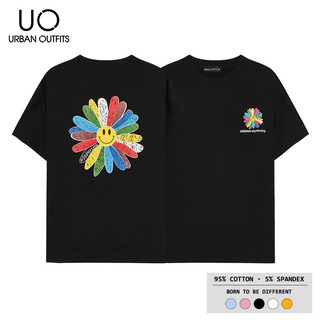 Áo Thun Tay Lỡ Nam Nữ Unisex Form Rộng URBAN OUTFITS In Hoa Cúc Màu ATO05 100 Cotton