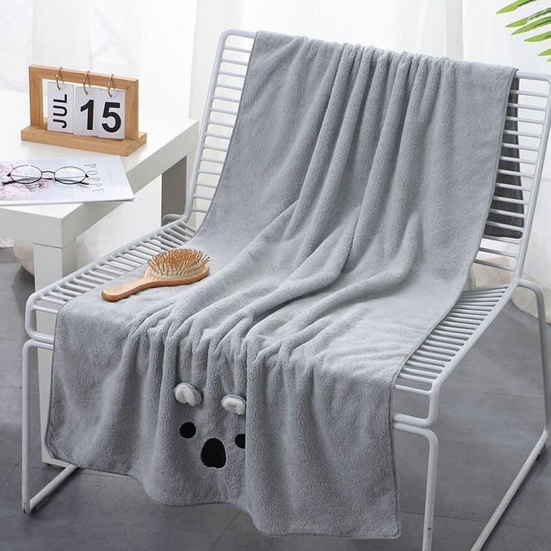 Khăn Tắm Cotton Dày Dặn Siêu Lớn Thấm Hút Tốt Kiểu Hàn Quốc Dễ Thương Cho Nam Và Nữ